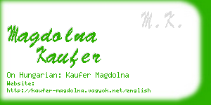 magdolna kaufer business card